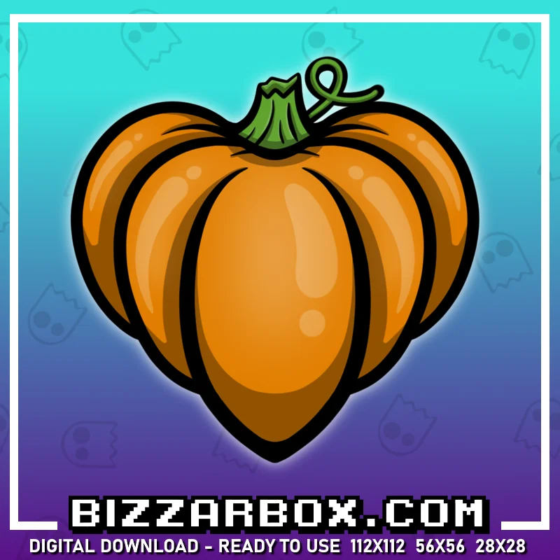 Twitch Streamer Emote - Pumpkin Heart