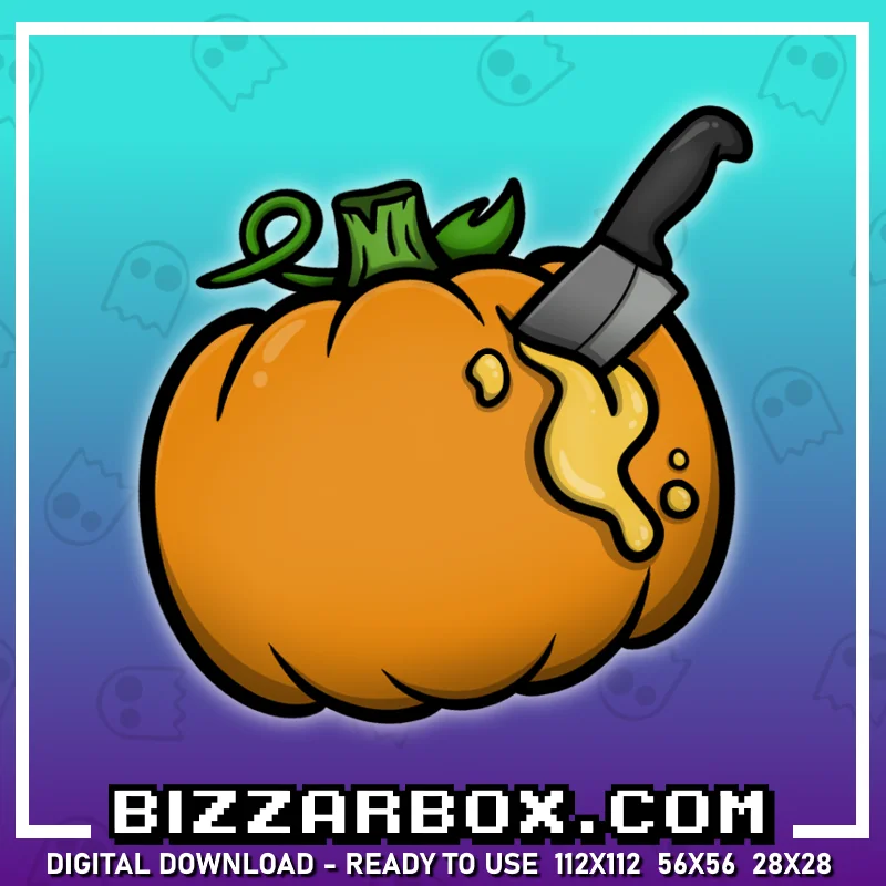 Twitch Streamer Emote - Pumpkin Knife Stab