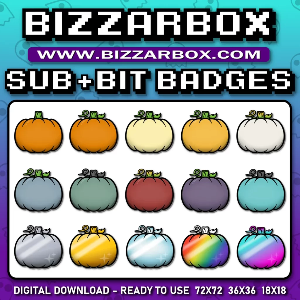 Twitch Sub Badges - Pumpkins