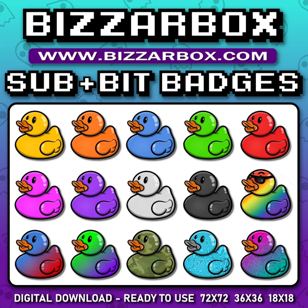 Twitch Sub Badges - Rubber Duckies