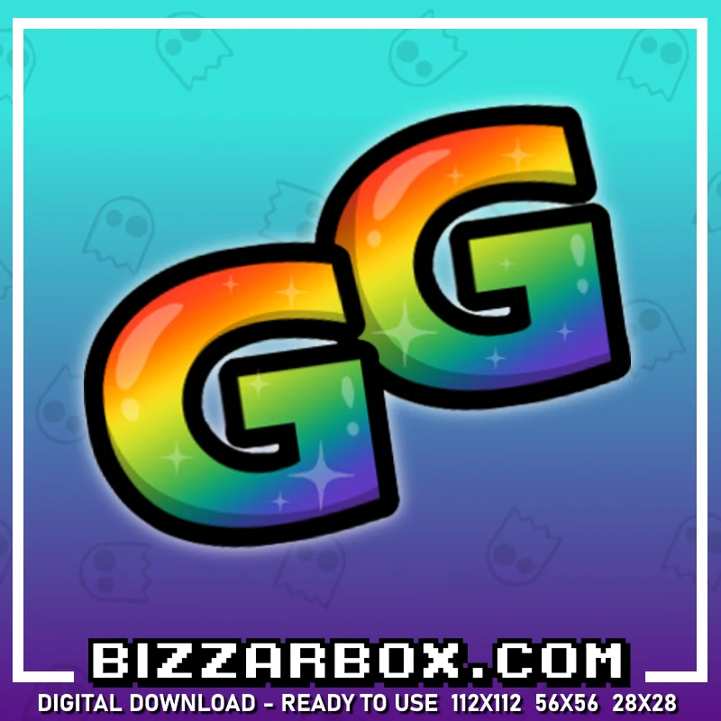Twitch Streamer Emote - GG Rainbow