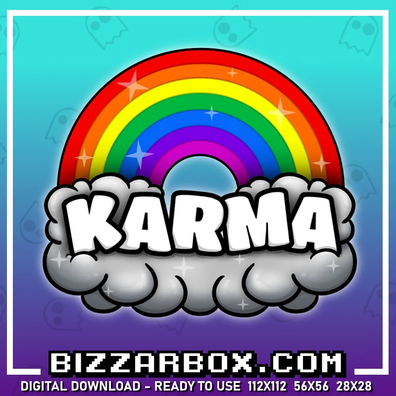 Twitch Streamer Emote - Karma Rainbow