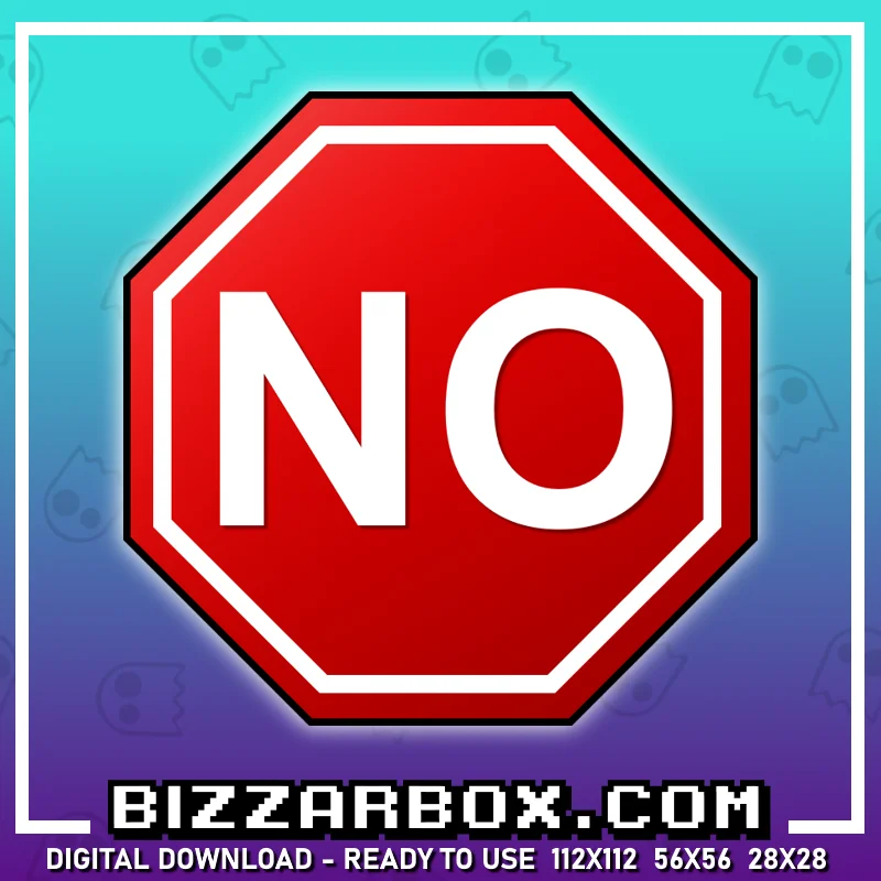 Twitch Streamer Emote - No Stop Sign