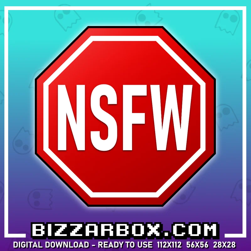Twitch Streamer Emote - Stop NSFW Sign