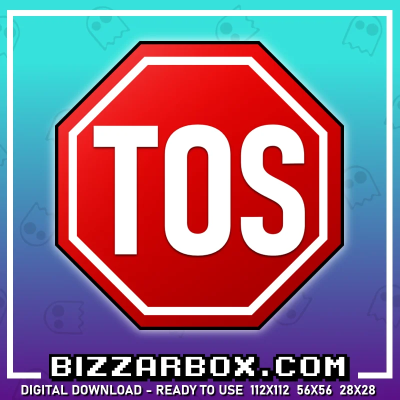 Twitch Streamer Emote - Stop TOS Sign