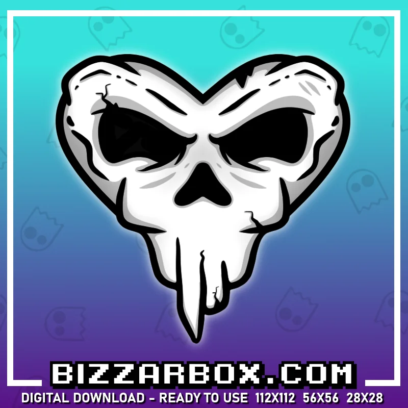 Twitch Streamer Emote - Skull Heart