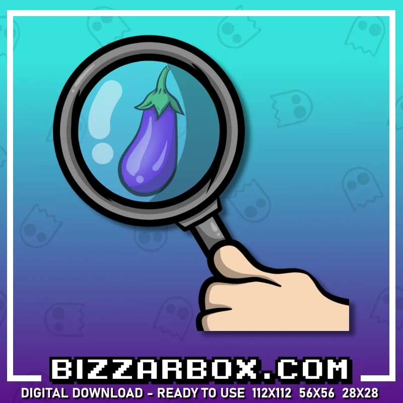 Twitch Streamer Emote - Small Eggplant