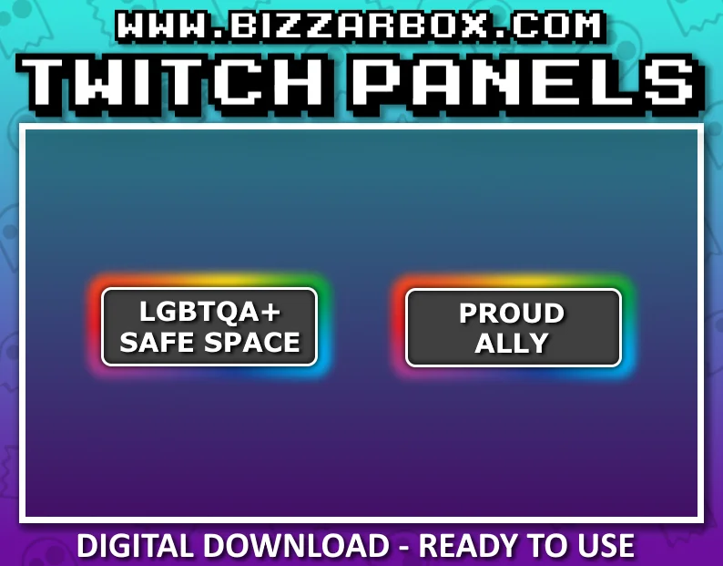Twitch Stream Panels - LGBT Space Space / Proud Ally Small