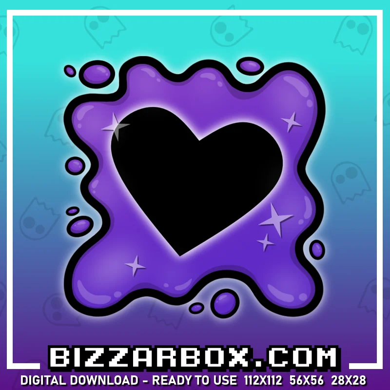 Twitch Streamer Emote - Purple Heart Splat