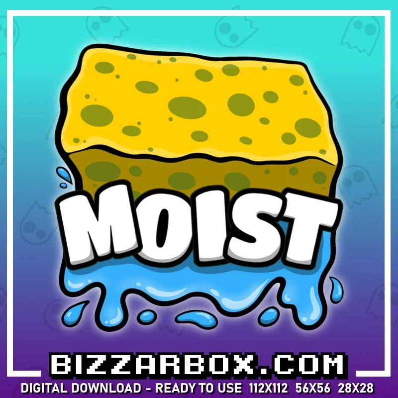 Twitch Streamer Emote - Moist Sponge