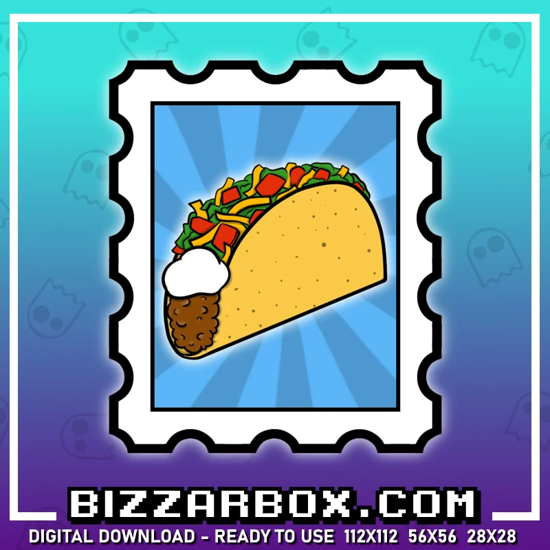 Twitch Streamer Emote - Taco Stamp