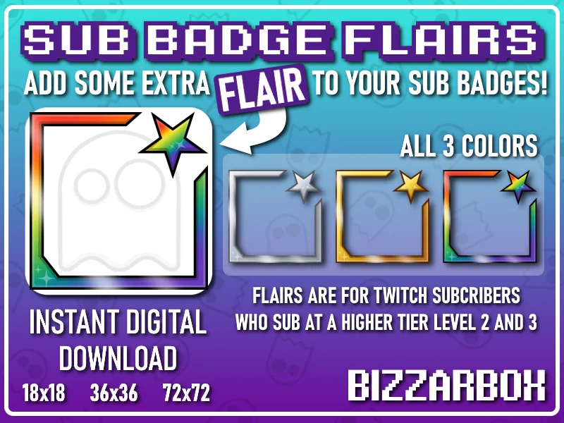 Sub Badge Flairs - Star Frames