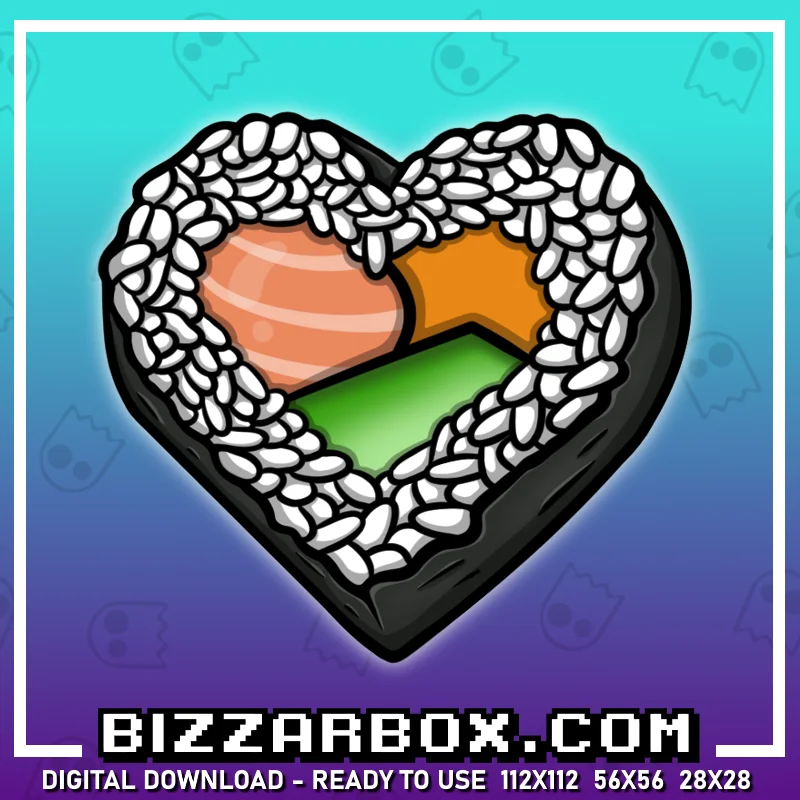 Twitch Streamer Emote - Sushi Heart