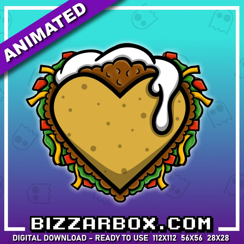 Twitch Animated Emote - Taco Heart