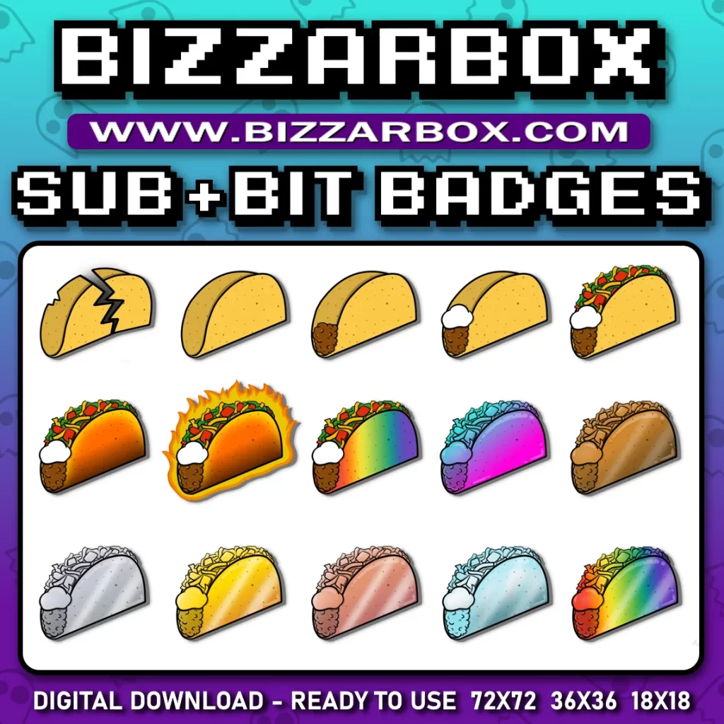 Twitch Sub Badges - Tacos