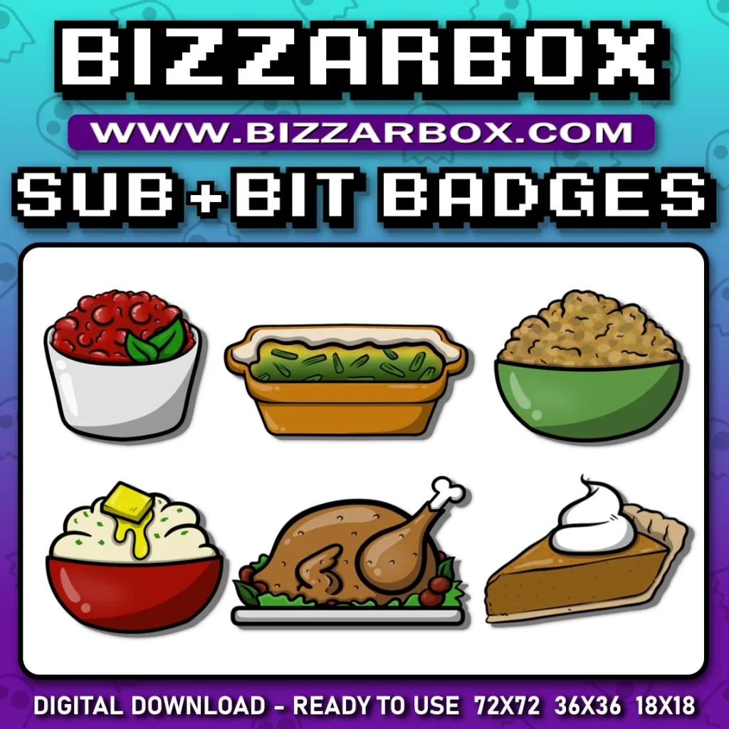Twitch Sub Badges - Thanksgiving