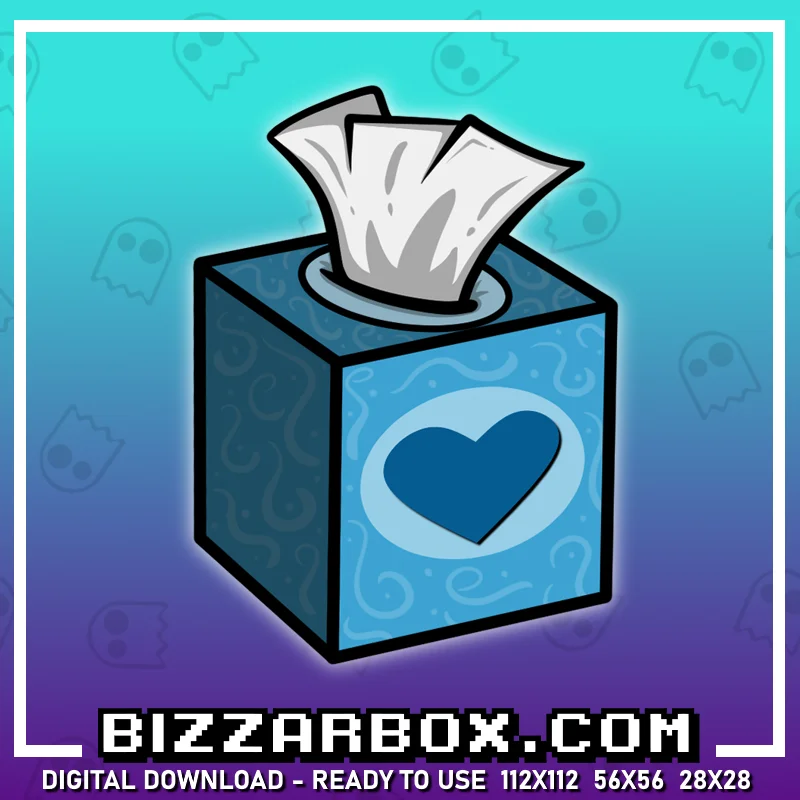 Twitch Streamer Emote - Tissue Box Blue