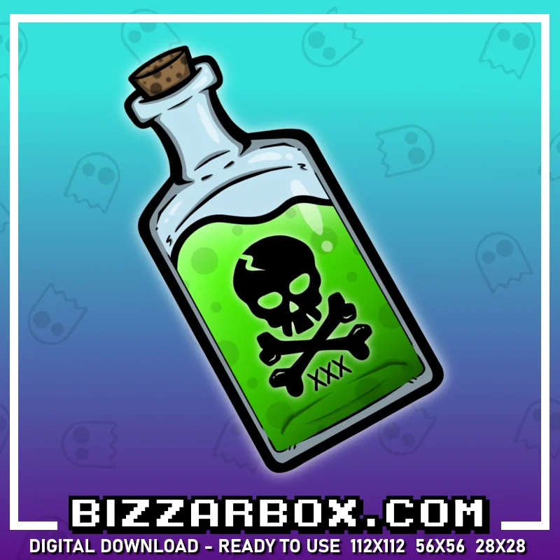Twitch Streamer Emote - Toxic Poison Bottle