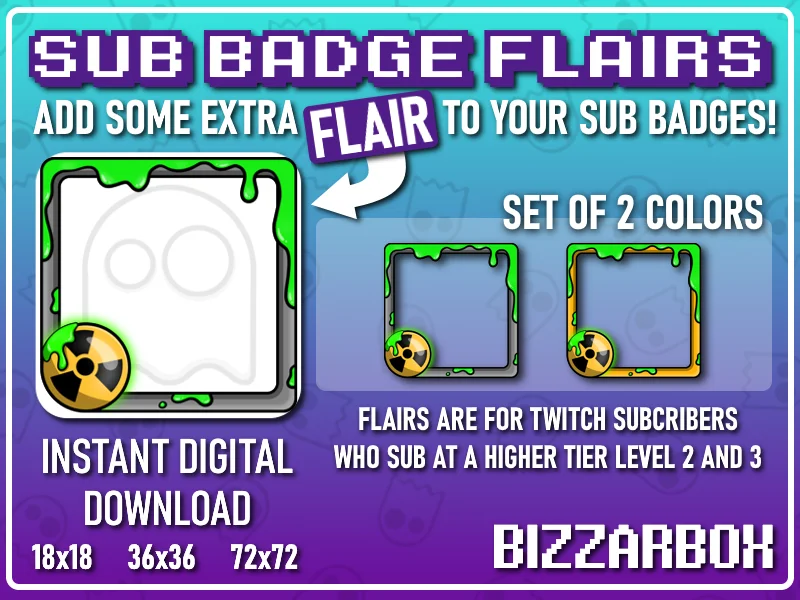 Sub Badge Flairs - Toxic Frames