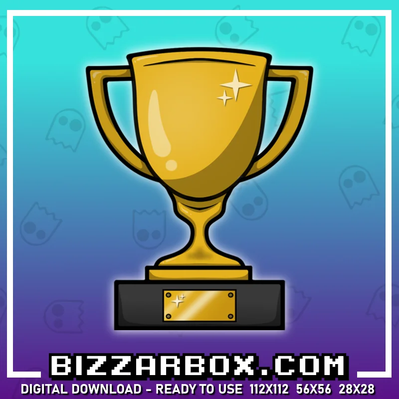 Twitch Streamer Emote - Gold Trophy