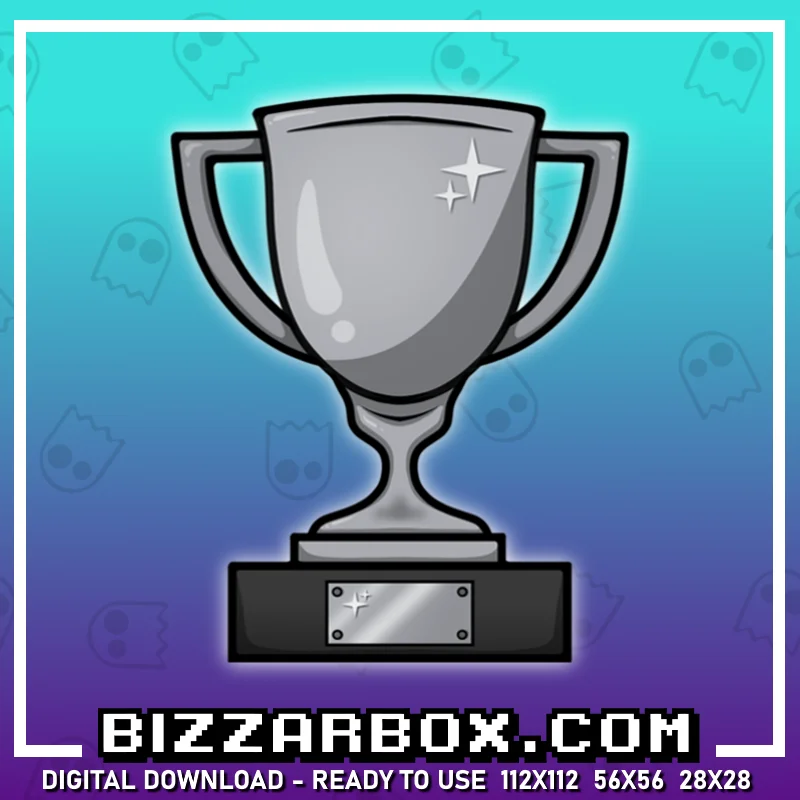 Twitch Streamer Emote - Silver Trophy