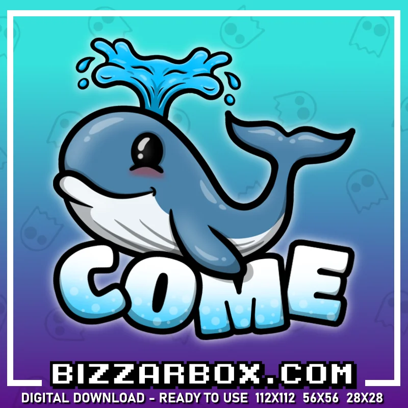 Twitch Streamer Emote -Whale Come
