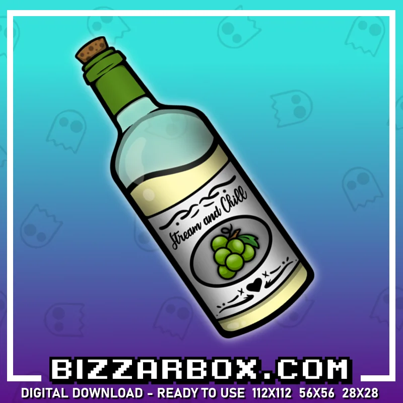 Twitch Channel Point Emote - Bottle of Whine Wine