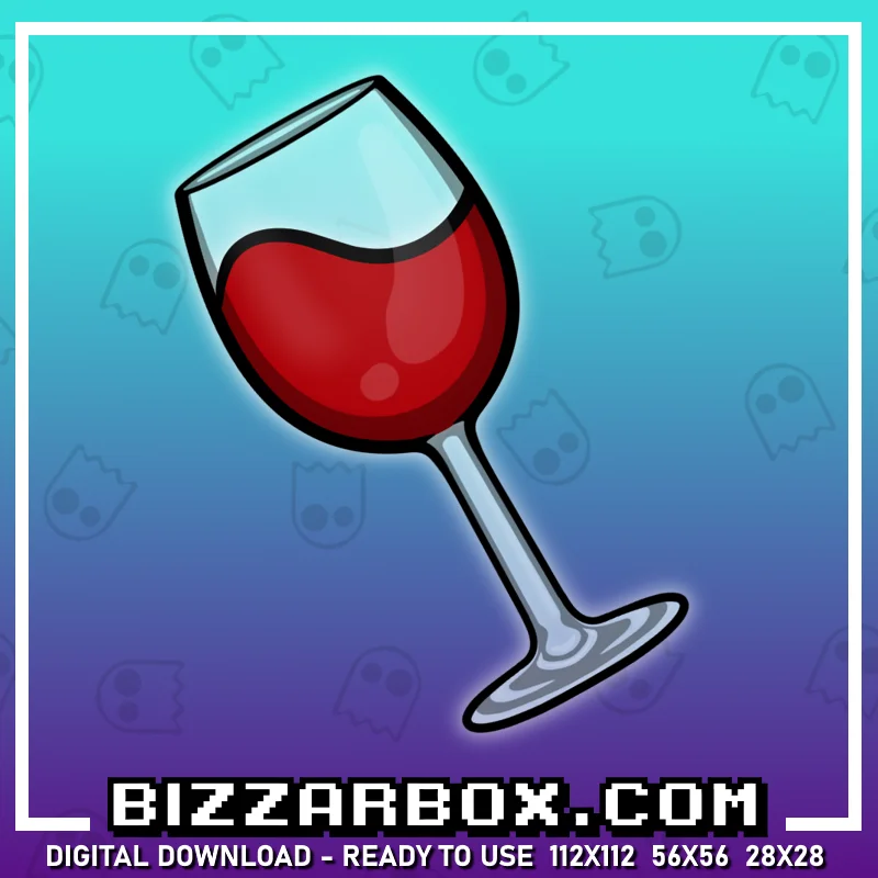 Twitch Channel Point Emote - Red Wine Glass