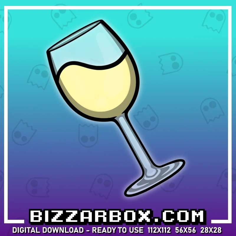 Twitch Channel Point Emote - White Wine Glass