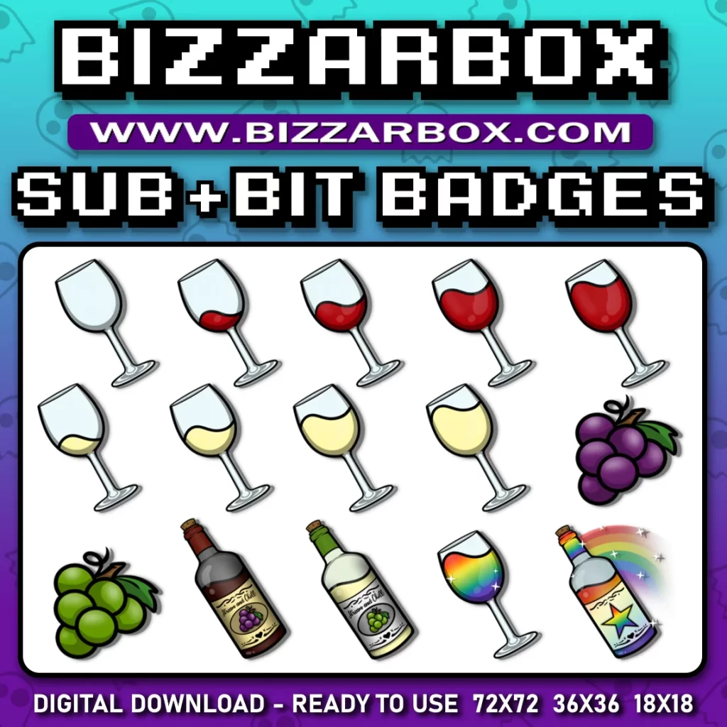 Twitch Sub Badges - Wine