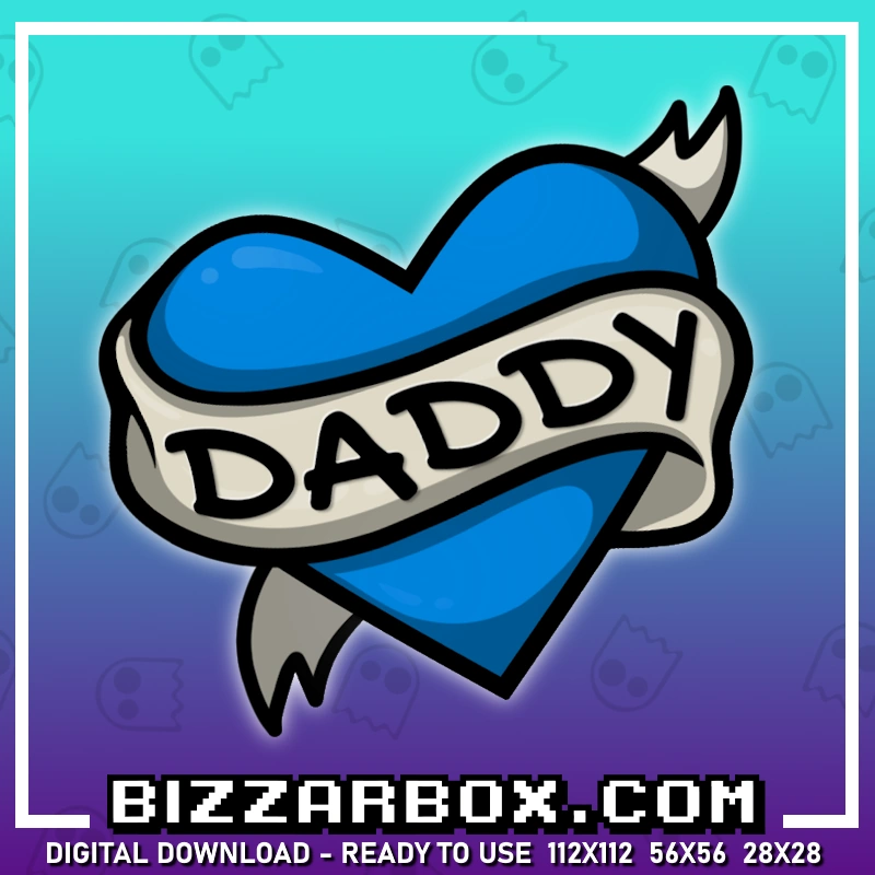 Daddy Heart Streamer Emote for Twitch, Kick, Discord