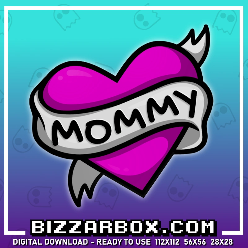 Mommy Heart Streamer Emote for Twitch, Kick, Discord