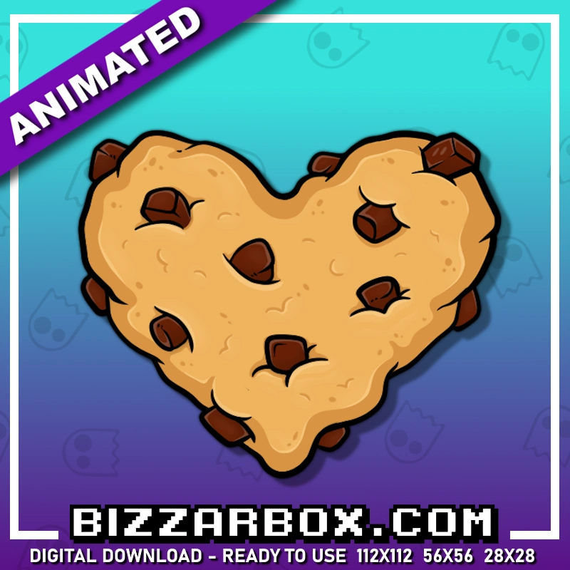 Cookie Heart Emote for Streamers Twitch