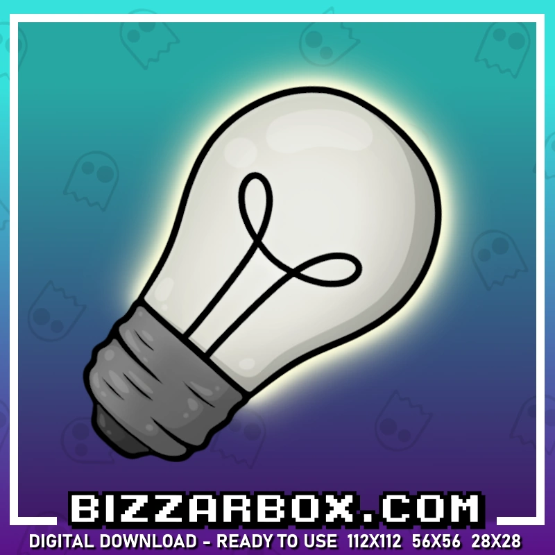 Twitch Emote for Streamers Light Bulb