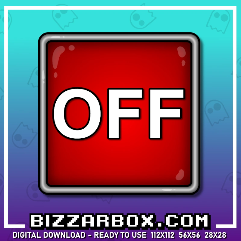 Twitch Channel Point Emote for Streamers Red Off Button