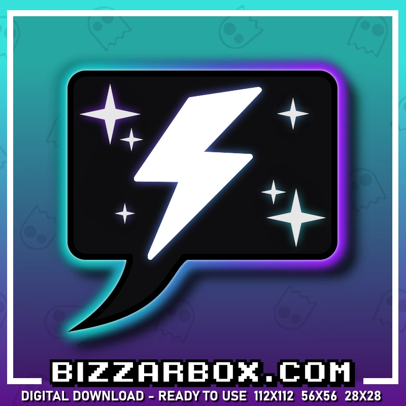 Twitch Power-Up Emote for Channel Points Streamer Emote Made By BizzarBox Message Effects Power-Ups Emote