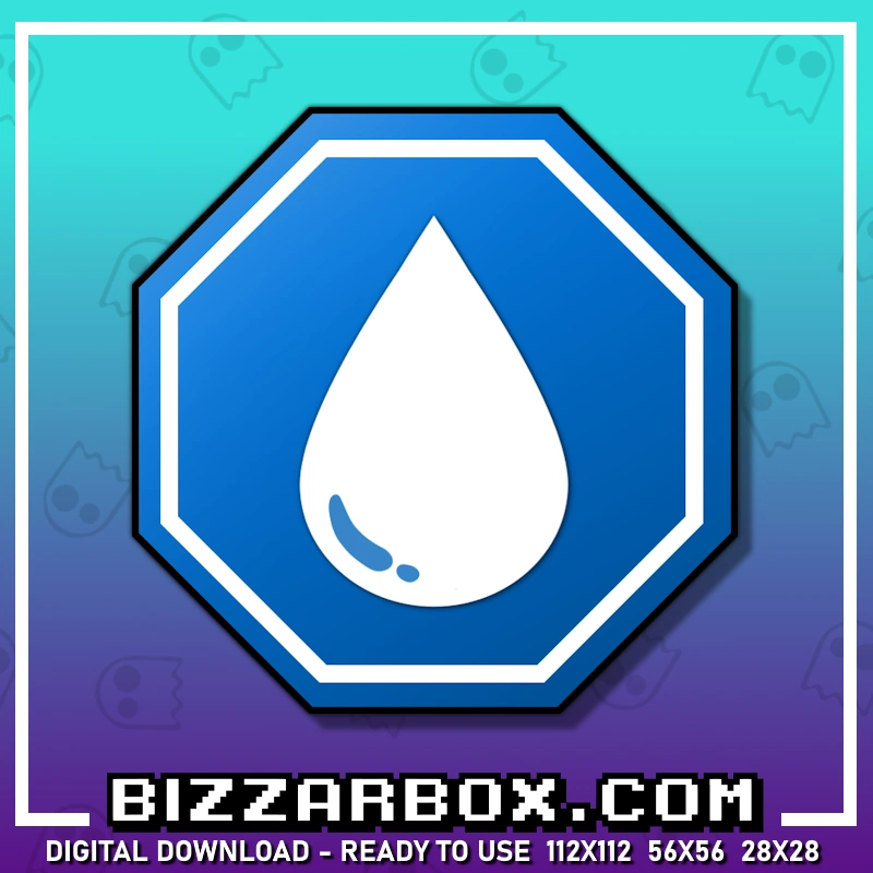 Twitch Channel Point Emote Stop and Hydrate for Streamers Drink Water Created by BizzarBox