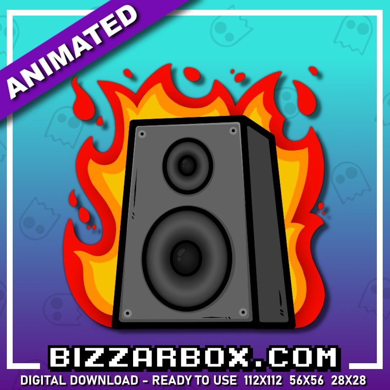 Jump Scare Loud Speaker Animated Emote For Streamers Twitch, Kick and Discord made by BizzarBox