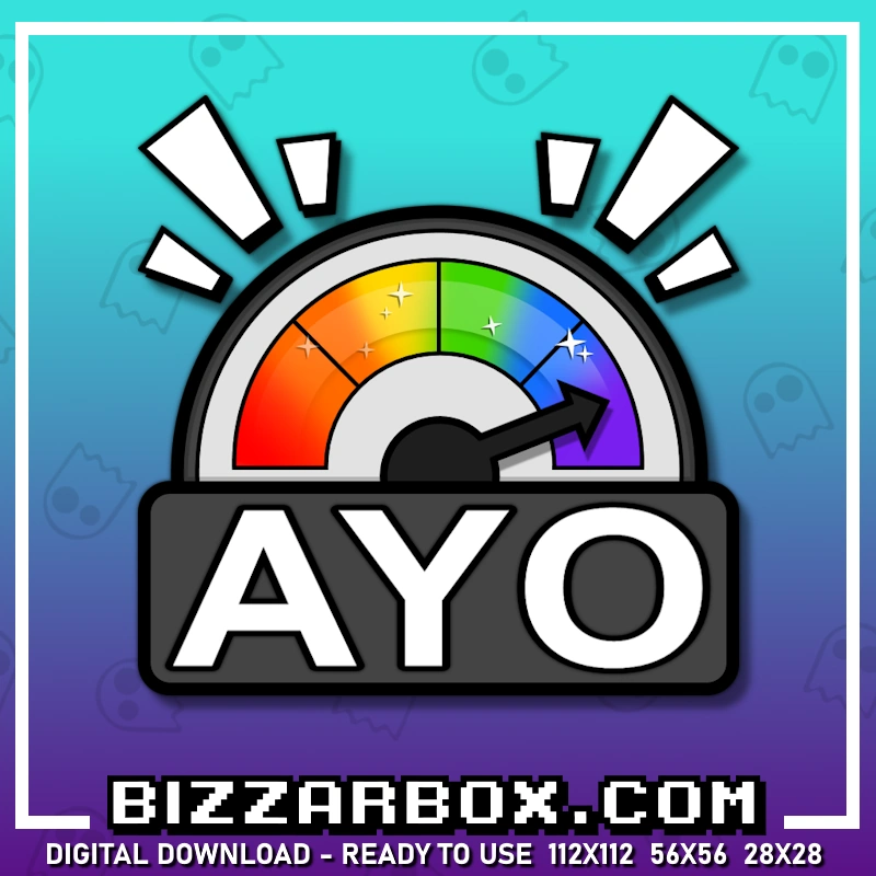 Ayo Emote for Streamers Twitch, Kick, Discord, YouTube, TikTok. Created by BizzarBox