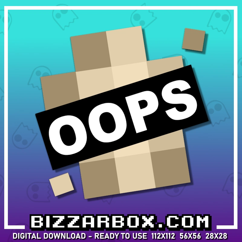 Censored Oops Emote for Streamers Twitch Discord by BizzarBox