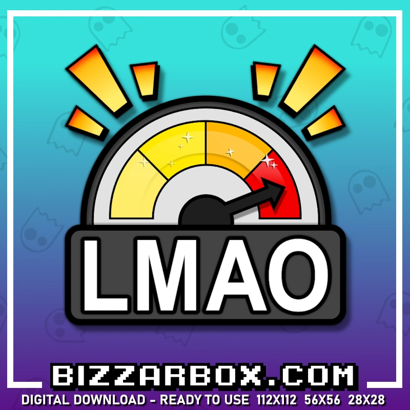 LMAO Emote for Streamers Twitch, Kick, Discord, YouTube, TikTok. Created by BizzarBox