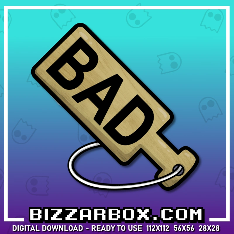 Streamer Emote Discord Emote Bad Spank Paddle