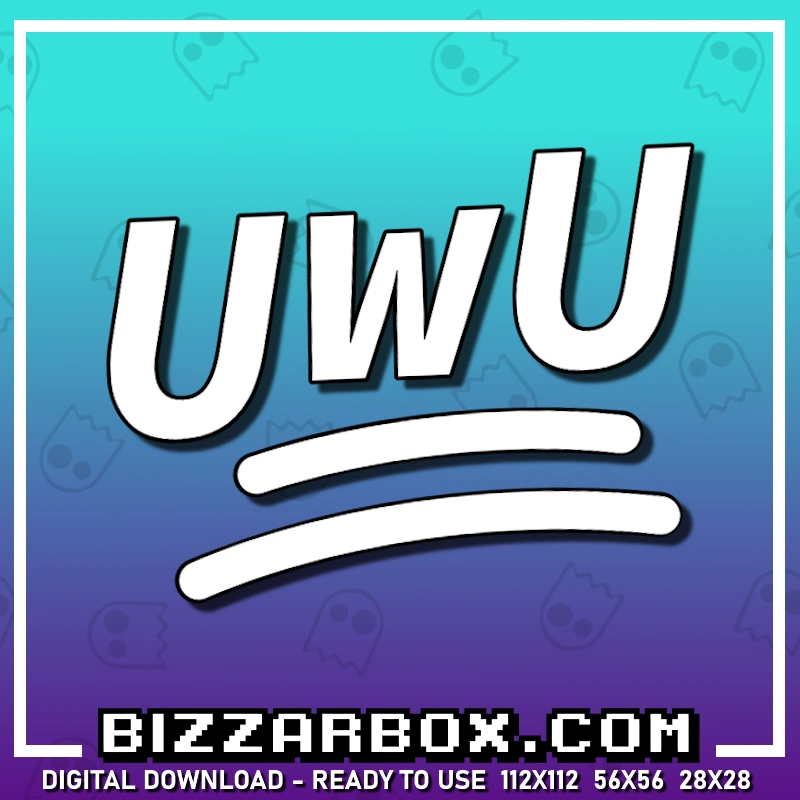 100 Percent UwU Emote for Streamers Twitch Discord BizzarBox