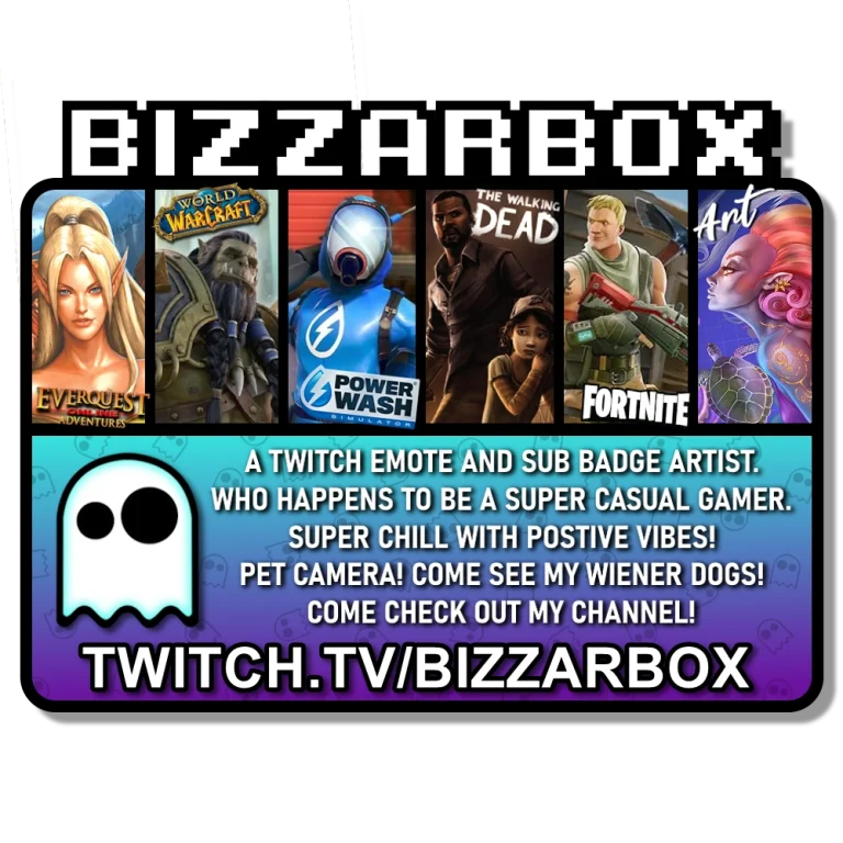 BizzarBox's Twitch Channel Ad. Come check out my channel on Twitch!